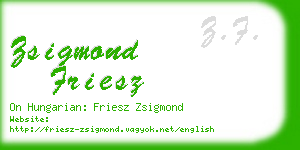 zsigmond friesz business card